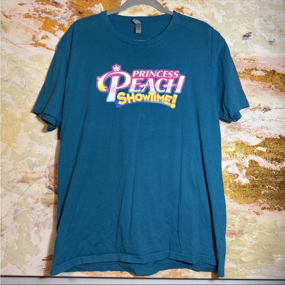 Rare Princess Peach Showtime Nintendo Switch Video Game Promo T Shirt XL